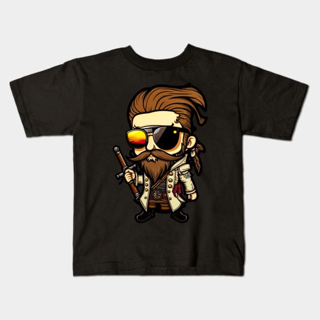 Cool Pirate Kids T-Shirt by ZombieTeesEtc